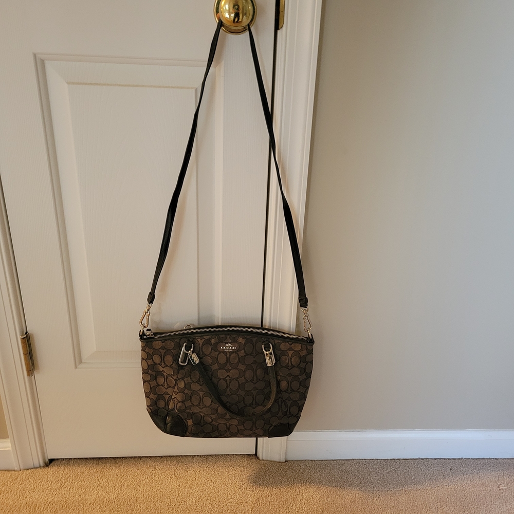 Coach Signature Gray Handbag - Picture 11 of 13